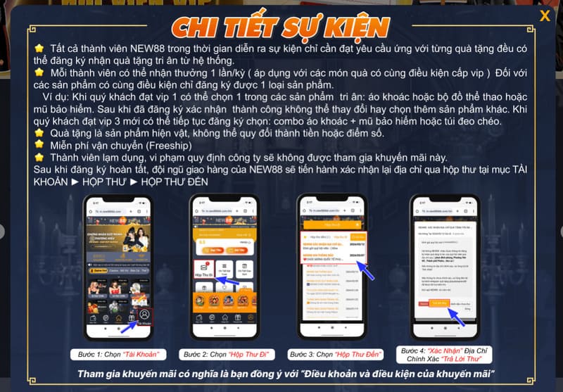 NEW88 VIP - Nhận Quà Tri Ân Nhân Ngày Sinh Nhật 11 Thông tin về sự kiện tặng quà tri ân hội viên NEW88 VIP